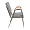 Flash Furniture Gray Fabric Stackable Church Chair with Arms XU-DG-60156-GY-GG - alternate 9
